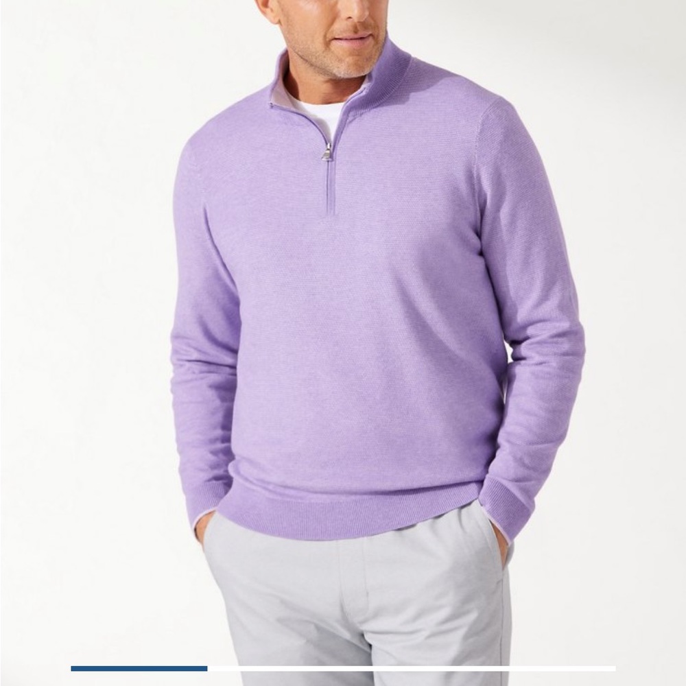 Tommy Bahama reversible color, purple and light purple gray